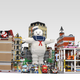 Image for article titled Gigantic Lego Stay Puft Marshmallow Man faces the Ghostbusters in NYC